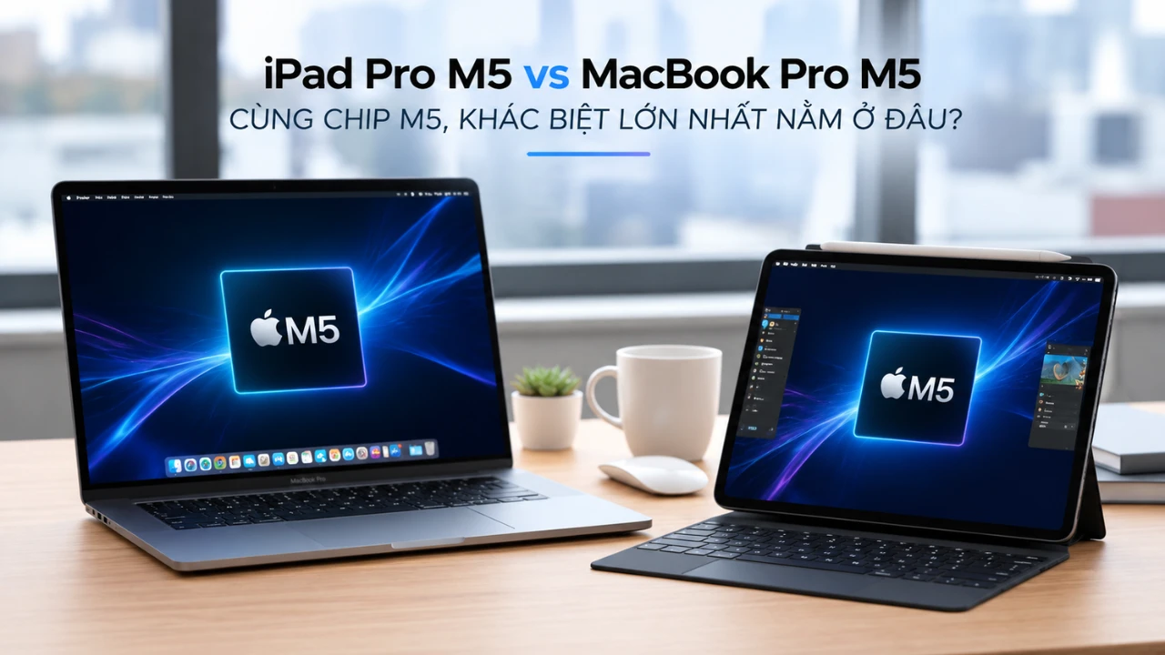 iPad Pro M5 vs MacBook Pro M5: Cùng chip M5, nhưng hai hướng khai phá sức mạnh cho công việc